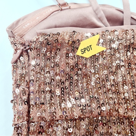 MAJORELLE Maizie Midi Dress in Rose Gold - Size: XS - Picture 8 of 9